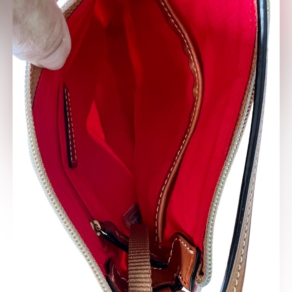 Dooney & Bourke Sullivan Striped Crossbody Bag Watermelon & White Stripe EUC - Picture 8 of 14